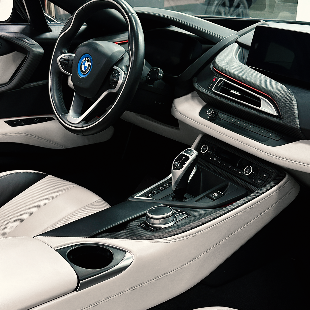 cars dubai BMW i8 interior